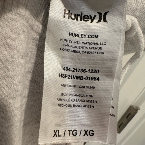 Hurley Surf Co Men's Joggers Sweatpants Size XL - Picture 5 of 8